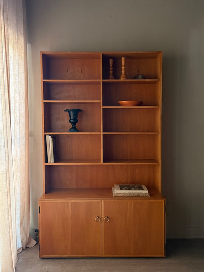 Danish oak two piece hutch