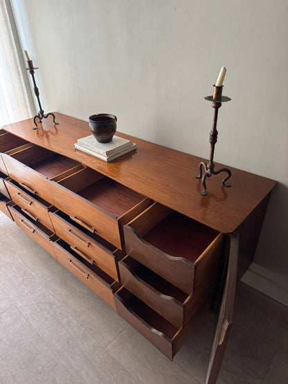Walnut 12 drawer dresser