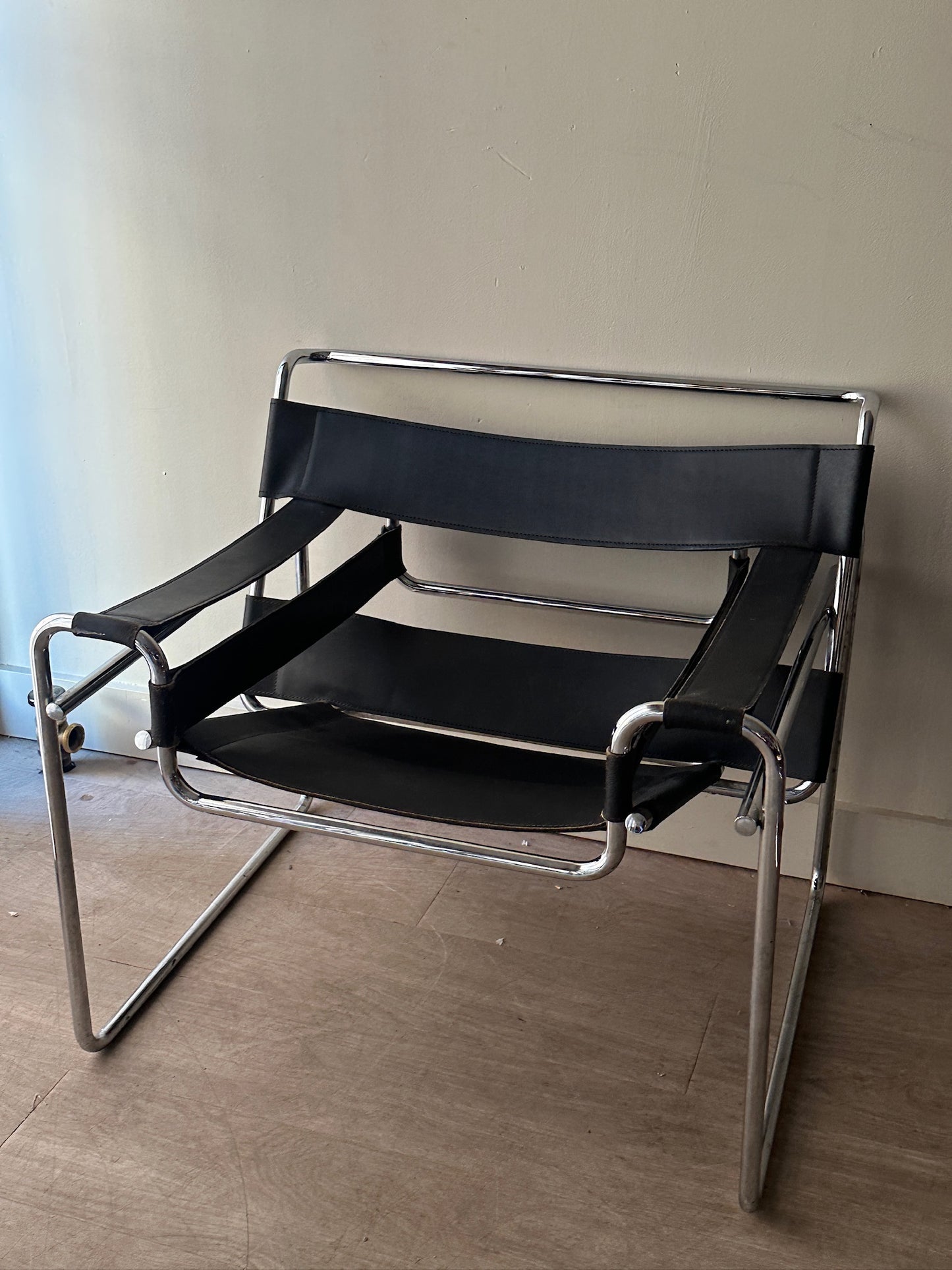 Black Wassily style chair