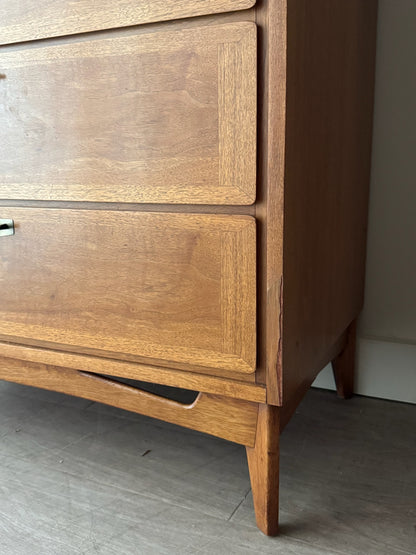 Walnut tallboy dresser