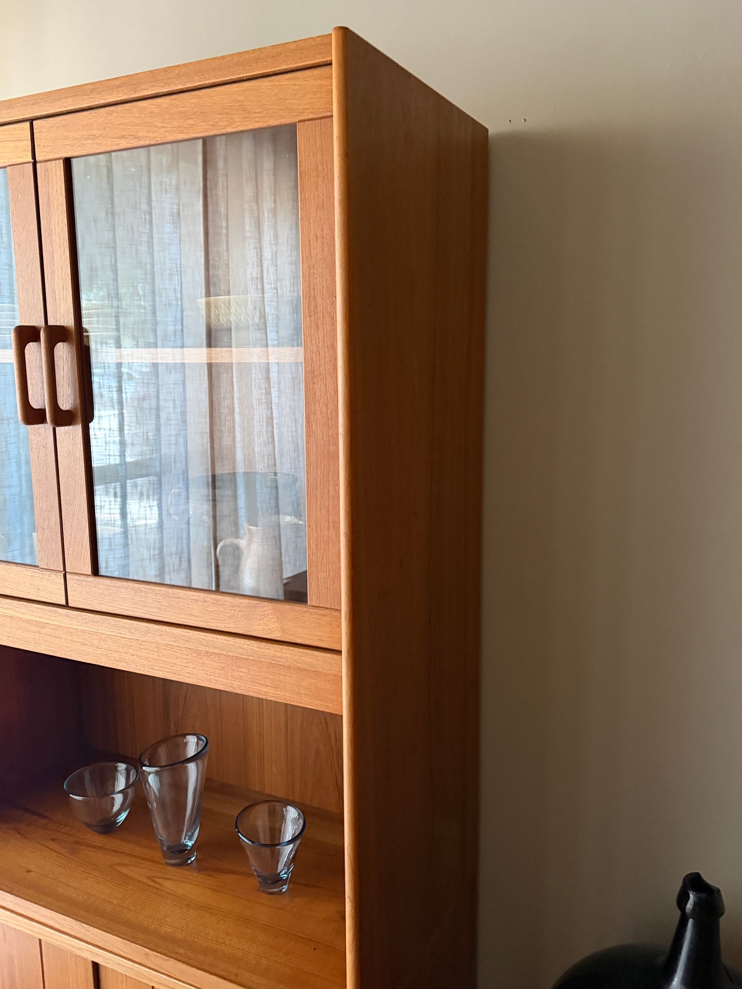 Danish teak two piece cabinet