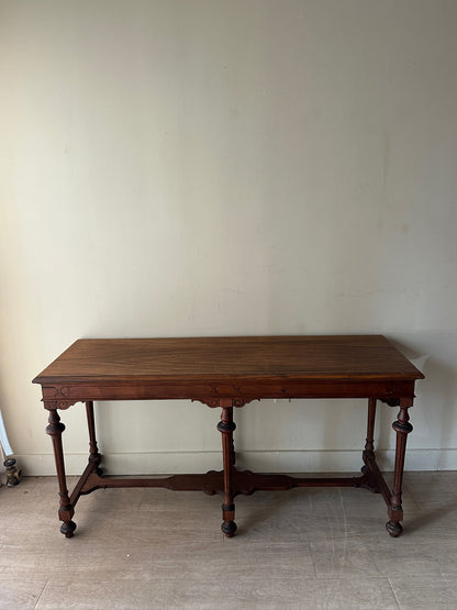 Oak console table