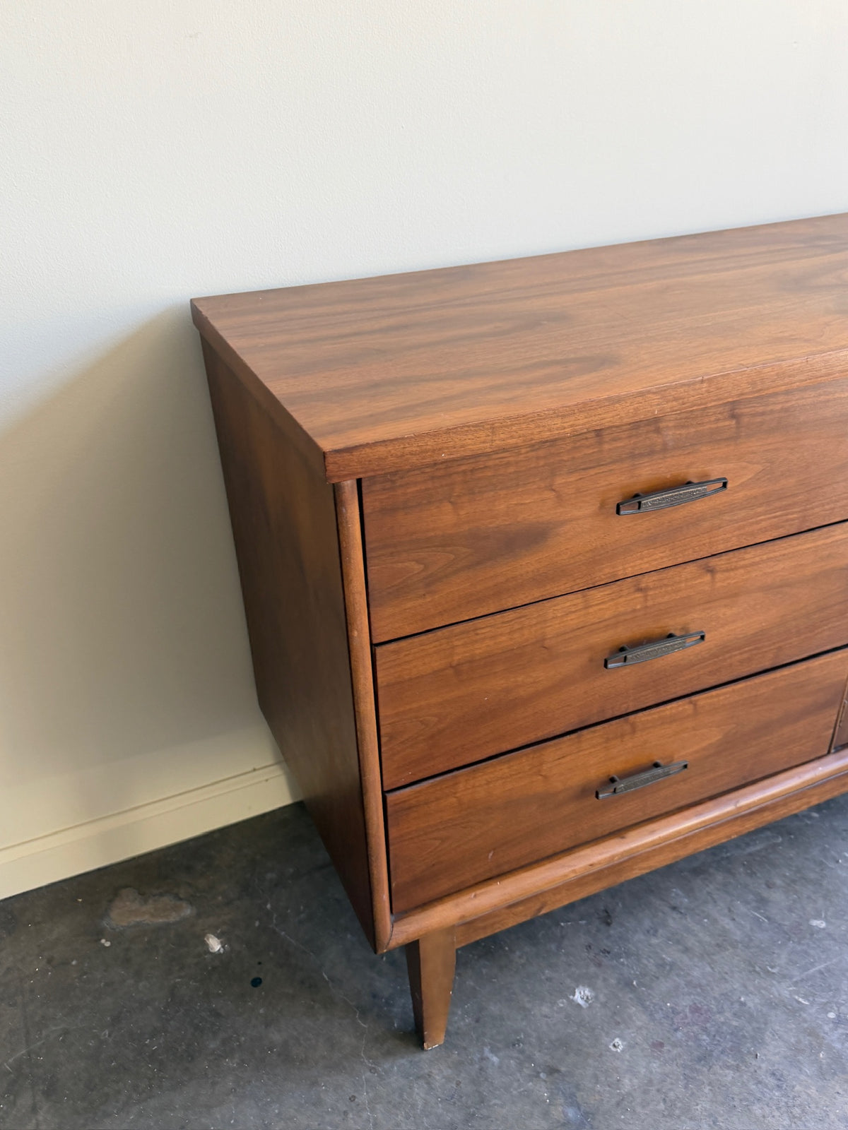 Walnut 9 drawer dresser