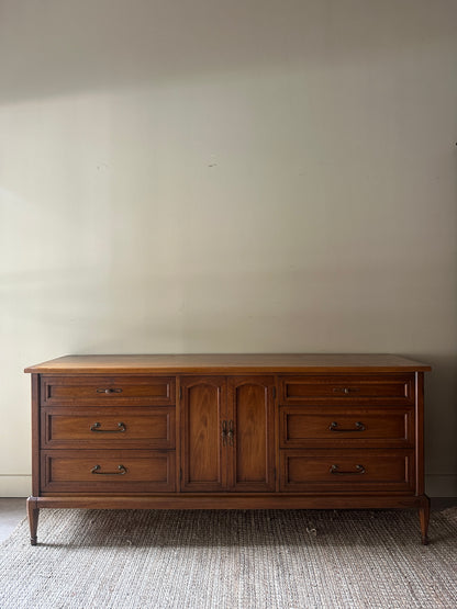 Walnut 9 drawer credenza
