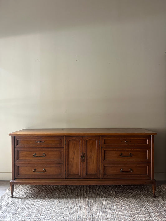 Walnut 9 drawer credenza
