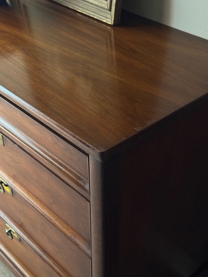 White Furniture walnut 8 drawer dresser