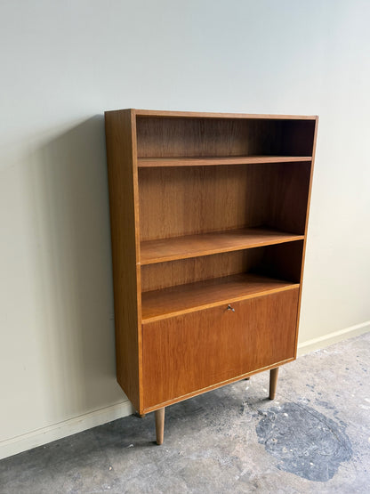 Danish teak bookcase cabinet