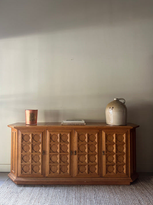 Carved oak server