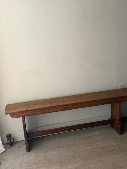 Golden oak benches. Sold individually.