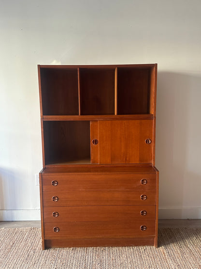 Three piece teak unit