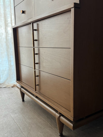 Kent Coffey walnut tallboy dresser