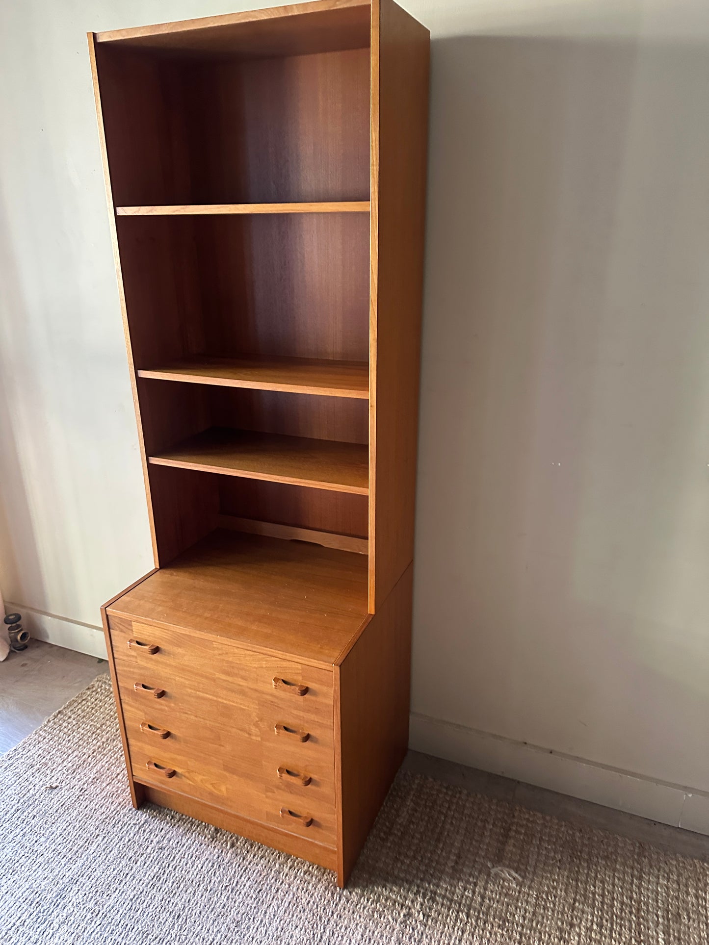 Teak display shelf