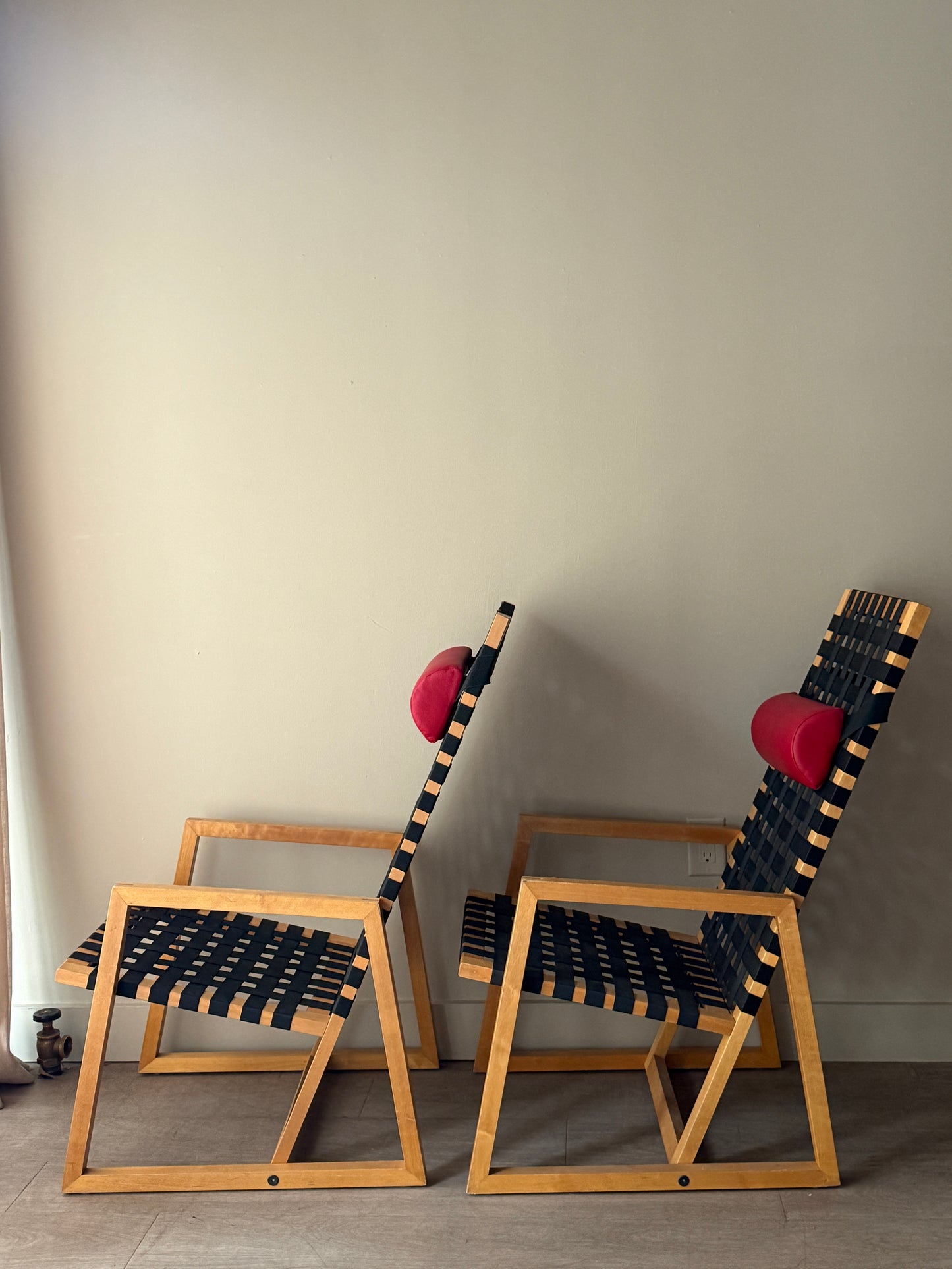 Jan Erik Karlsson for Dozzen birch lounge chairs. Sold individually.