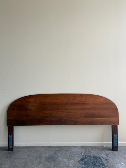 Walnut king headboard