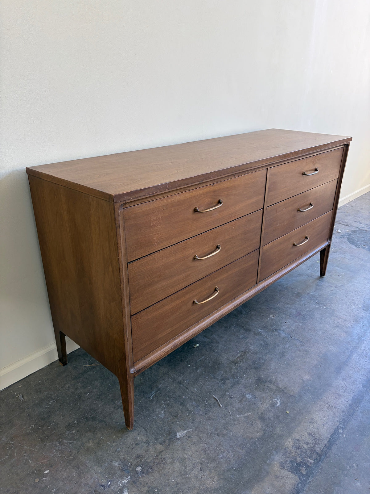 Broyhill Walnut Six Drawer Dresser