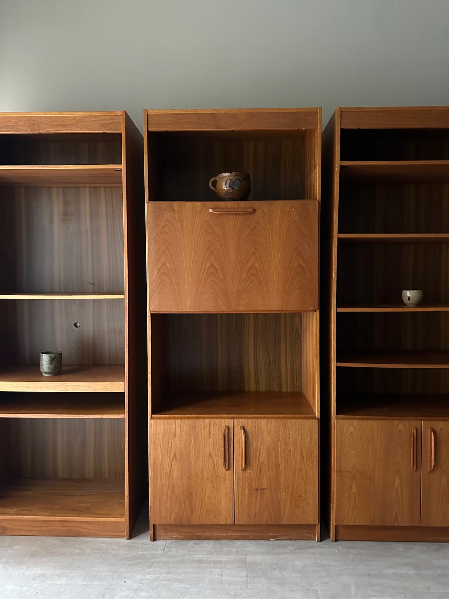Danish Teak Bookcase with Bar (middle)