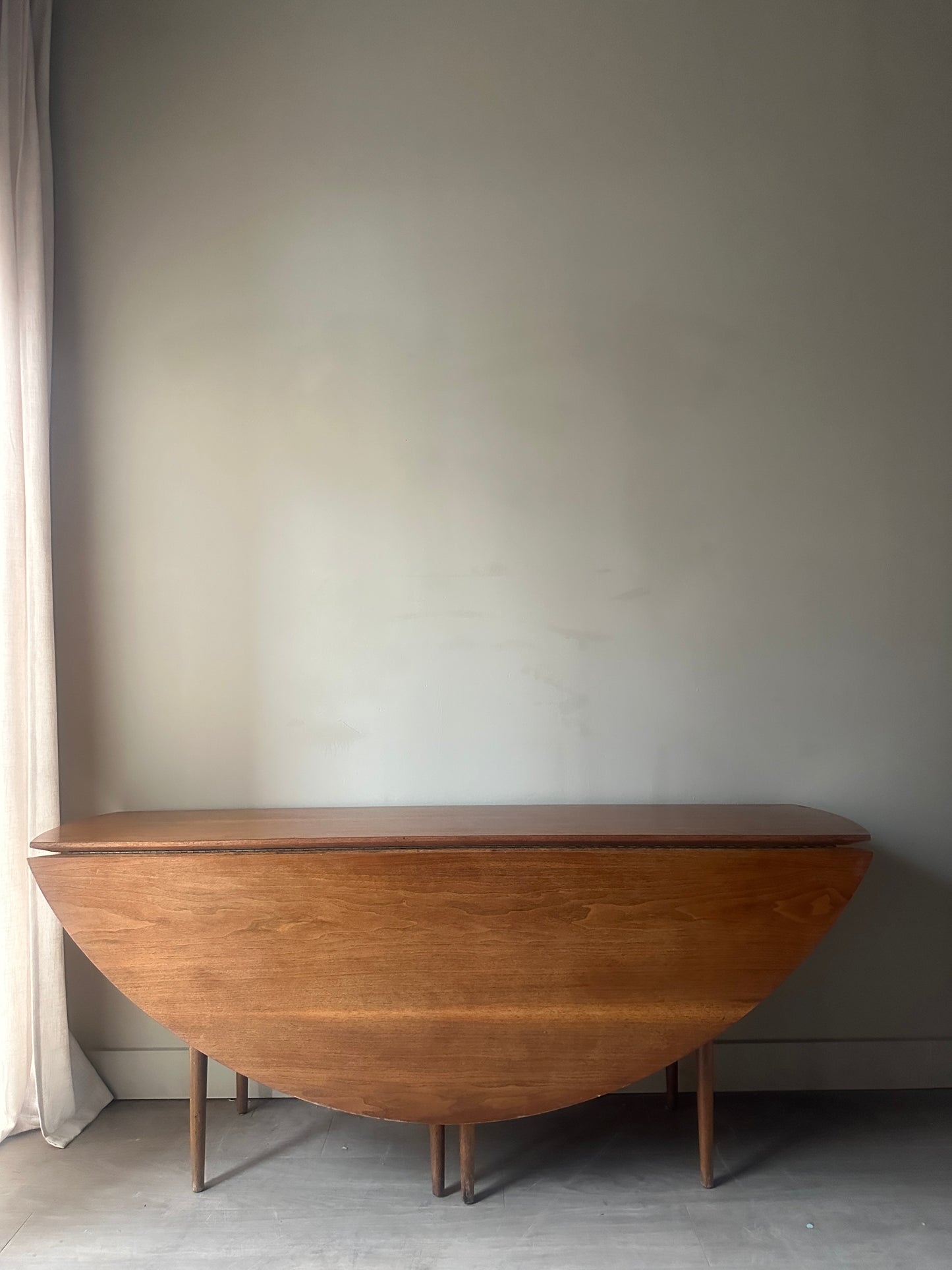 Walnut oval drop leaf