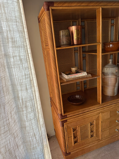 Rattan etagere