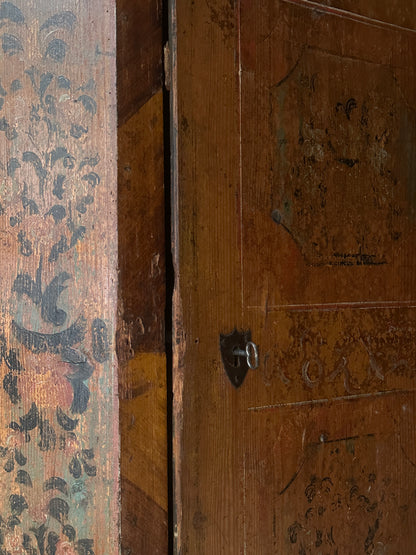 Folk painted cabinet