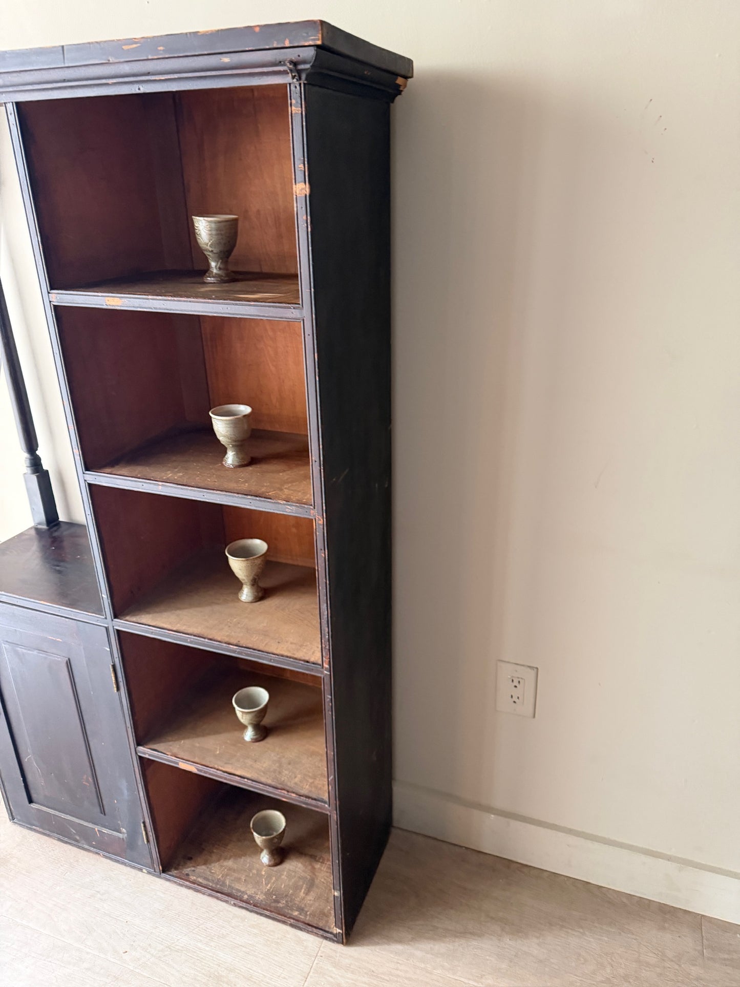 Black painted display cabinet