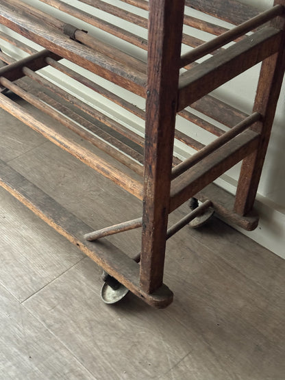 Mixed wood shoe factory rack