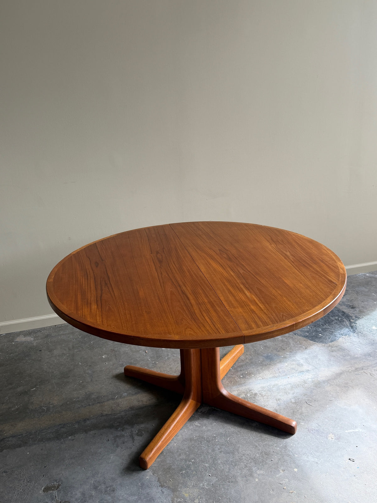 Danish teak dining table with extension