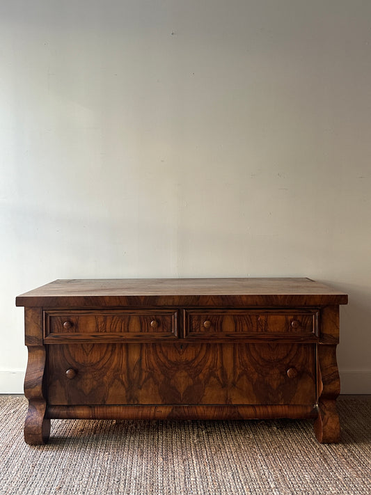 Olive wood burl low dresser