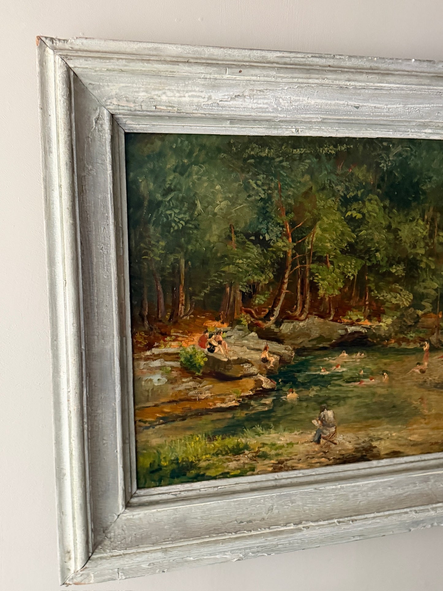 Woodstock NY swimming hole by Jean Schweckler (1888–1962)