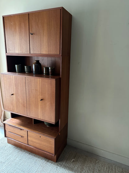 Danish teak three piece hutch