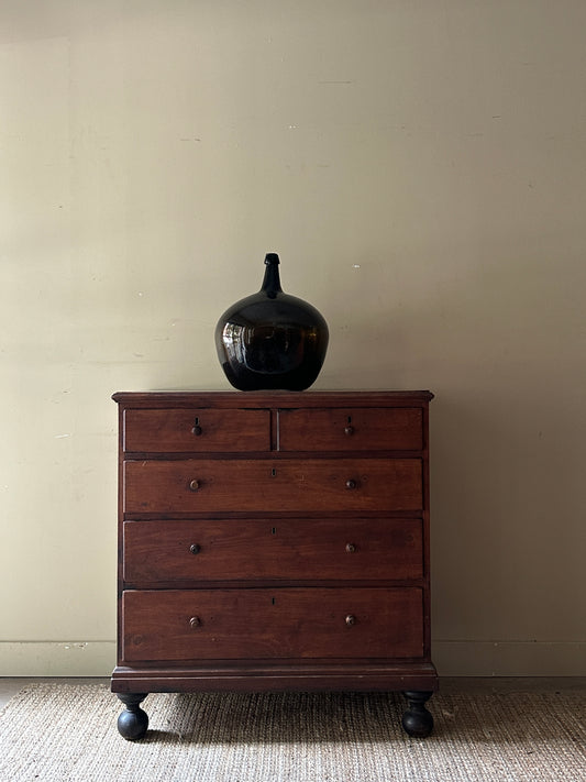 Pine dresser with ball feet
