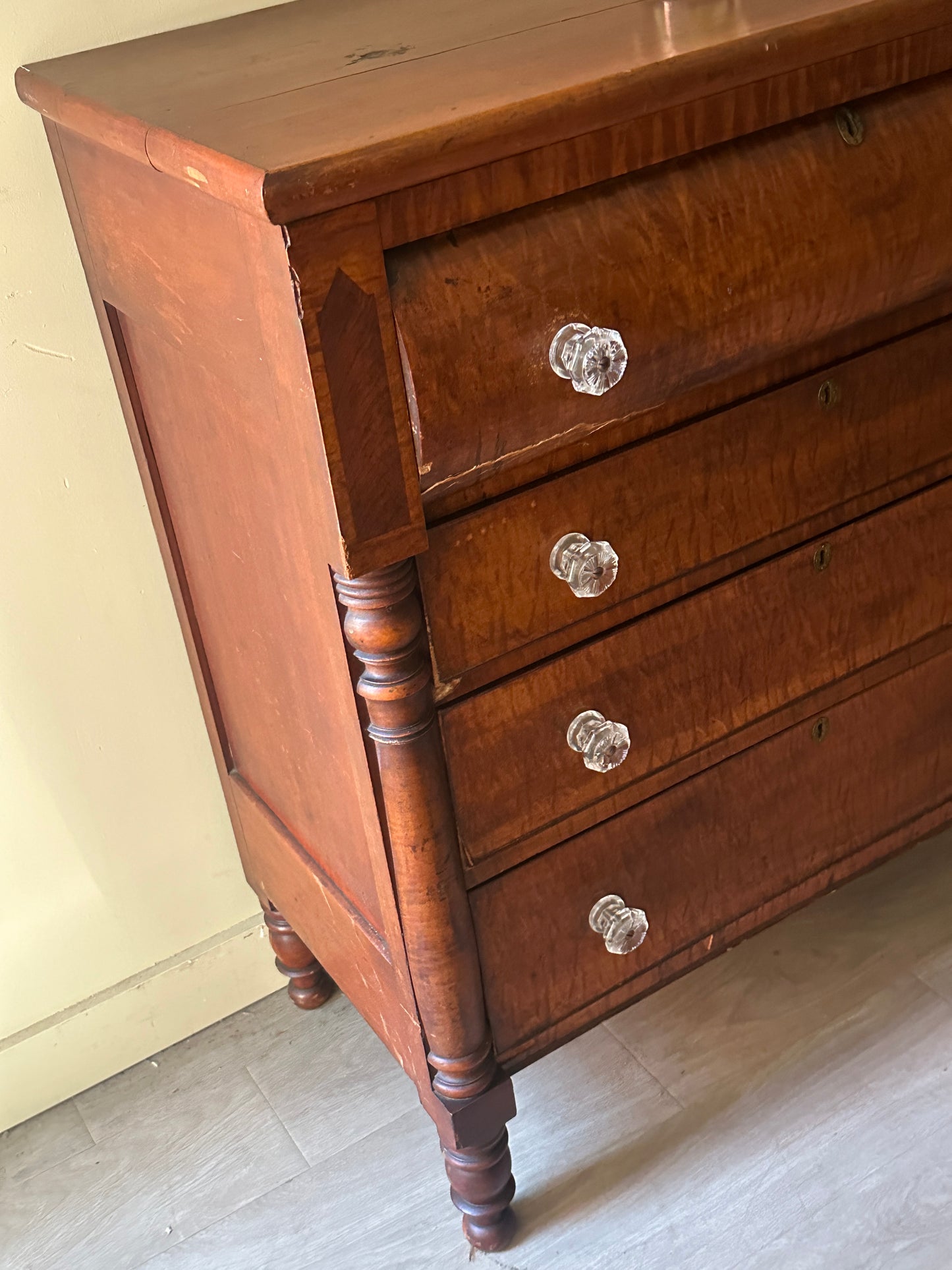 Walnut empire dresser