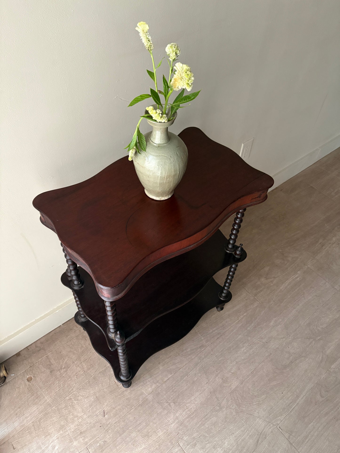 Victorian walnut tiered table