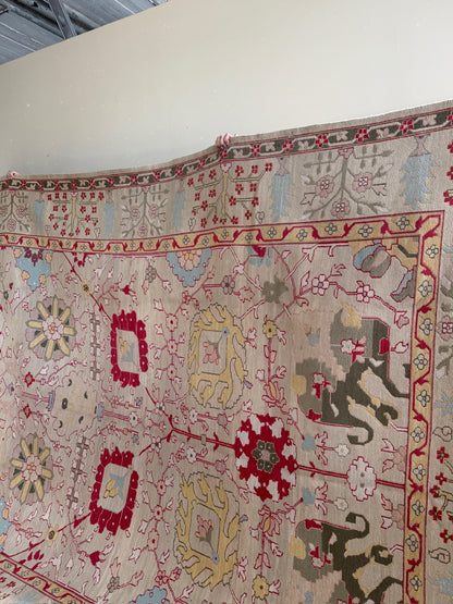 Hand-woven wool rug