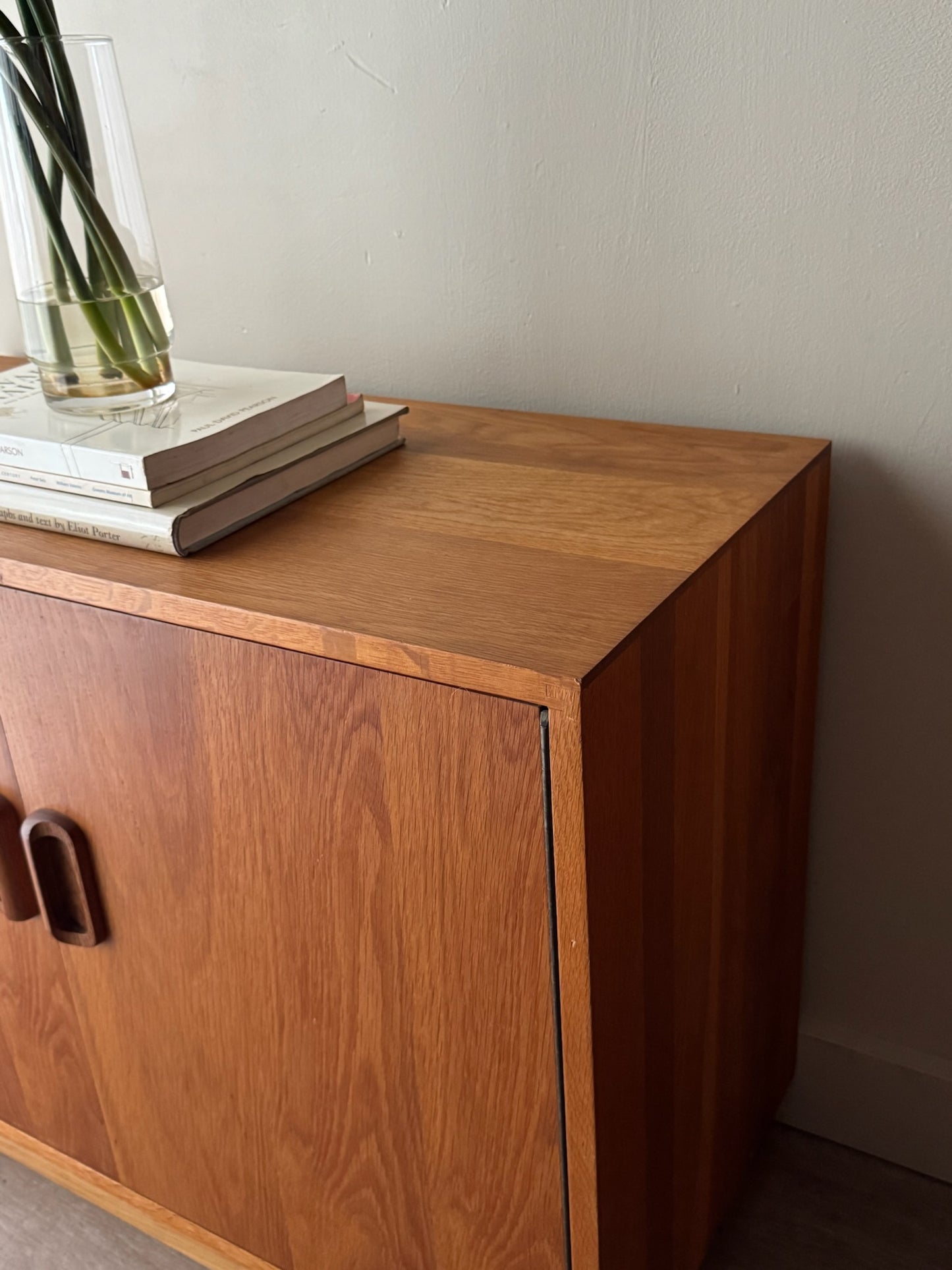 Oak console cabinet