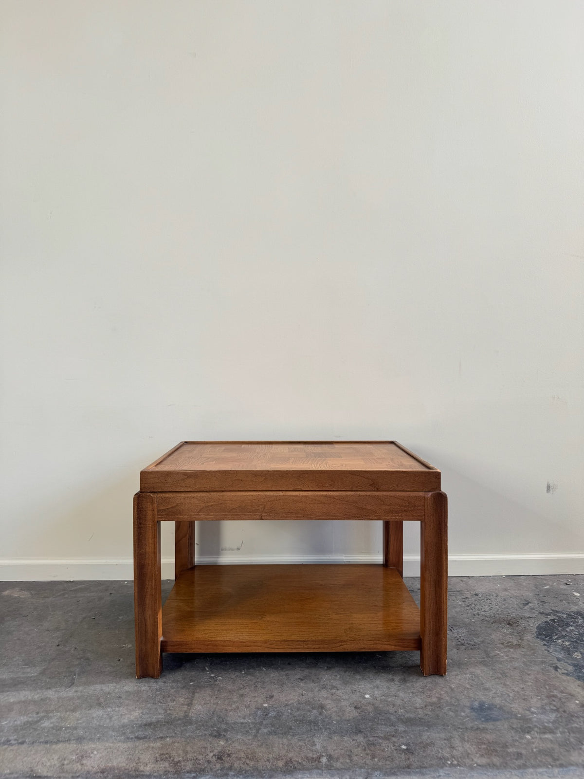 Lane walnut side table