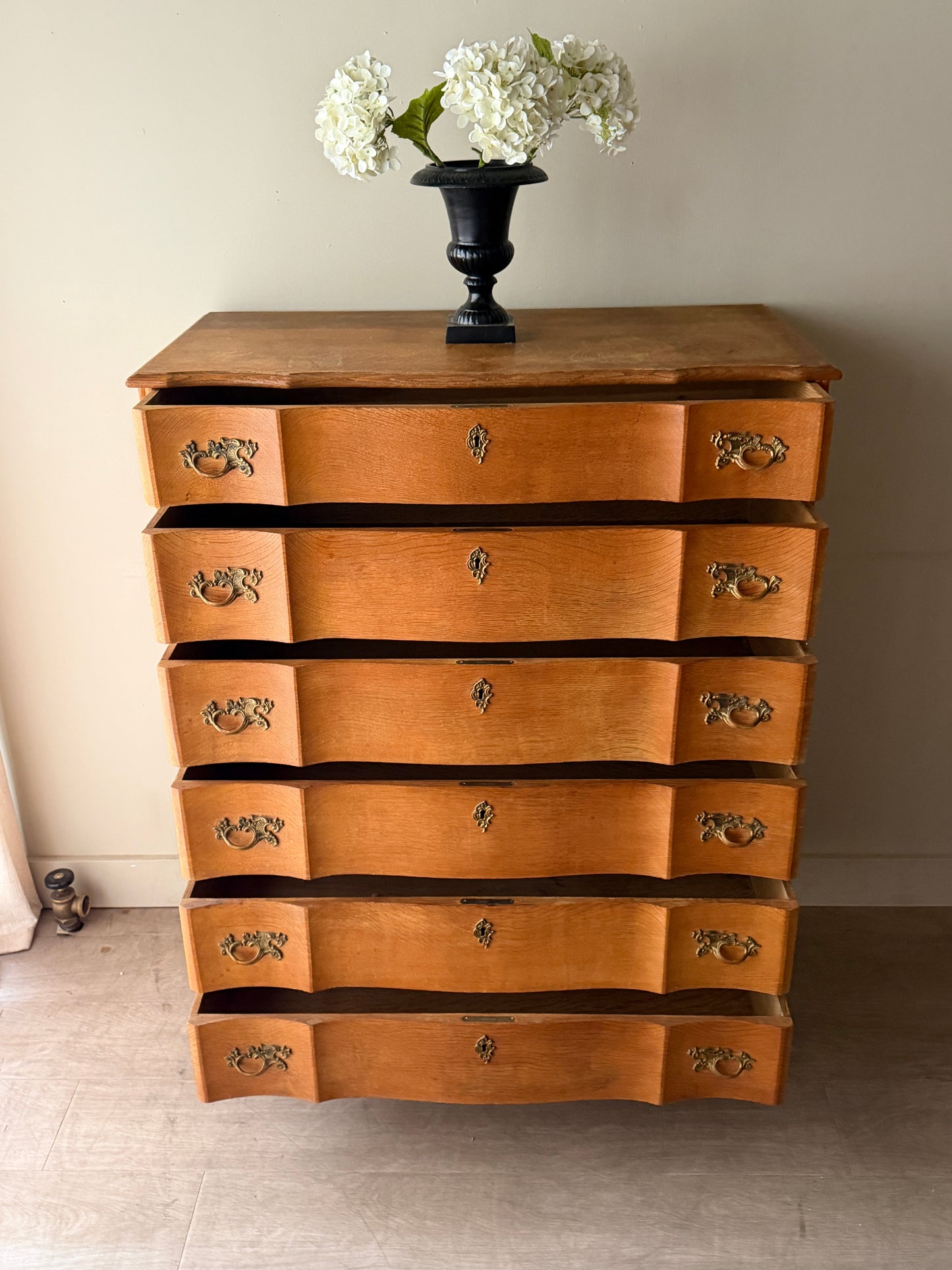 Danish oak tallboy