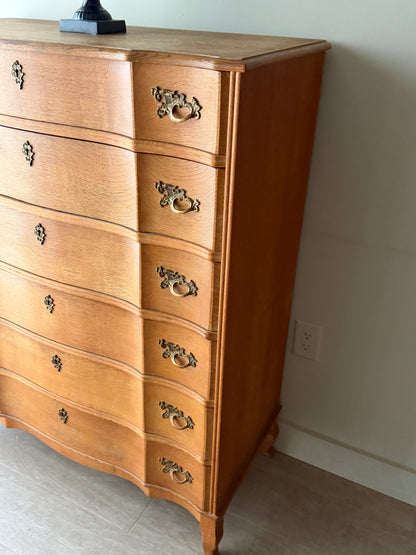 Danish oak tallboy