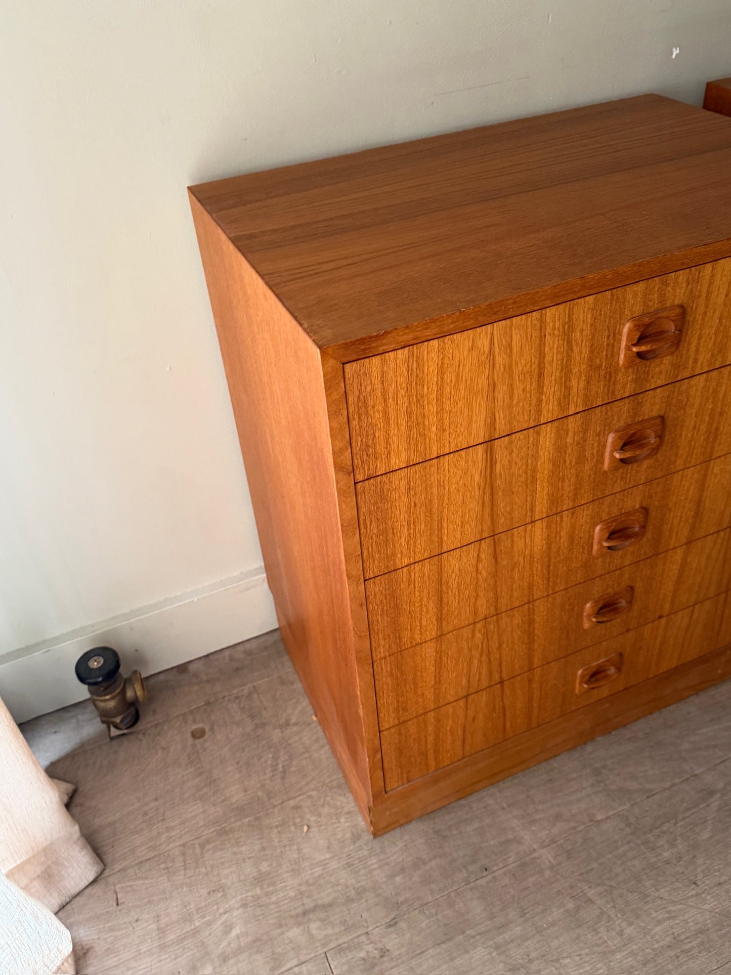Small Danish teak dressers. Sold individually.