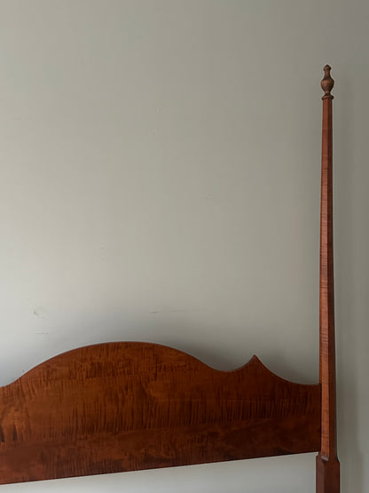 Tiger maple headboard