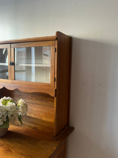 Golden oak bakers hutch