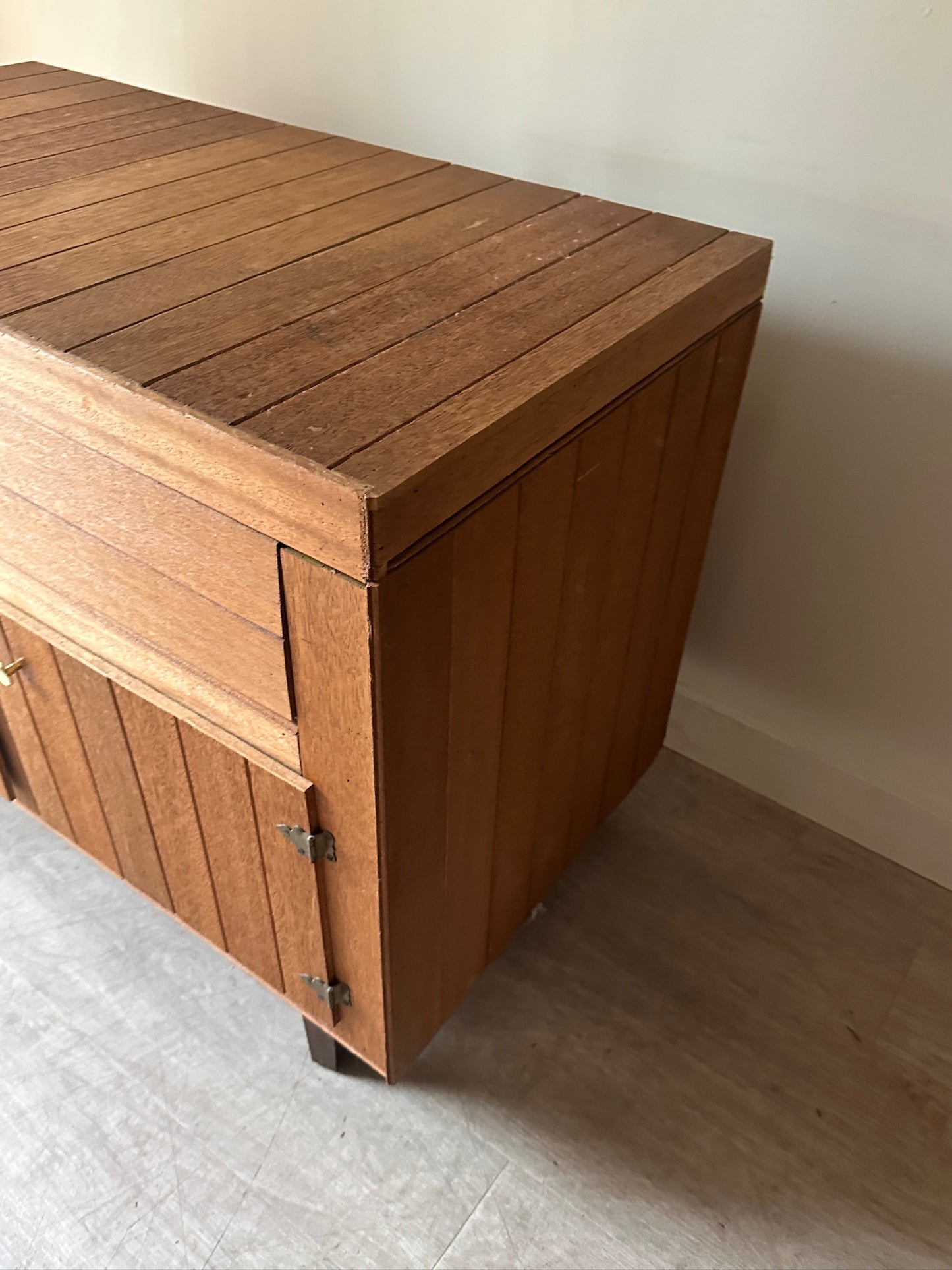 Walnut bar console