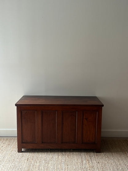 Walnut paneled chest