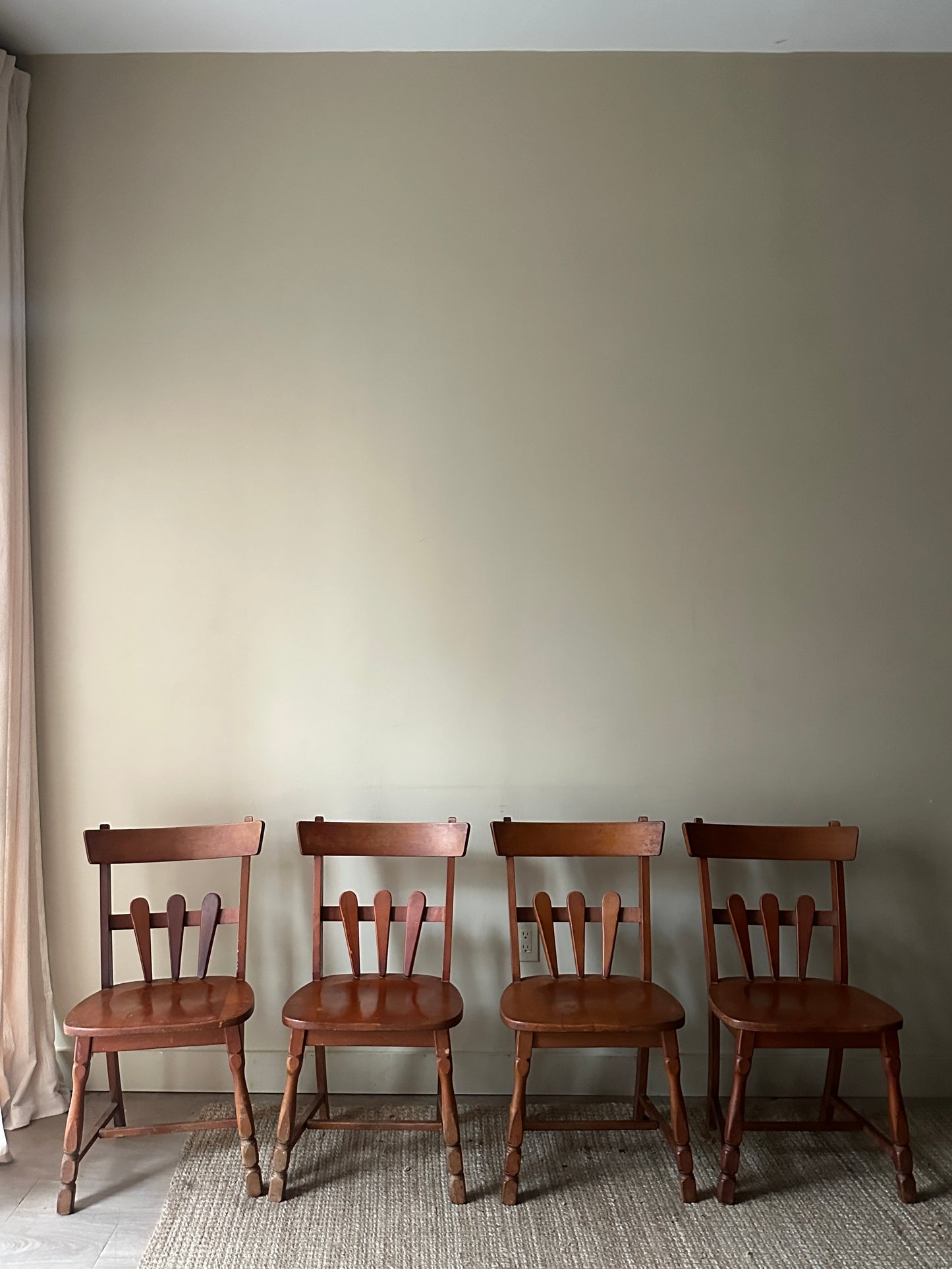 4 maple dining chairs. Sets of 2.