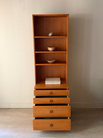 Bertil Fridhagen two piece teak hutch