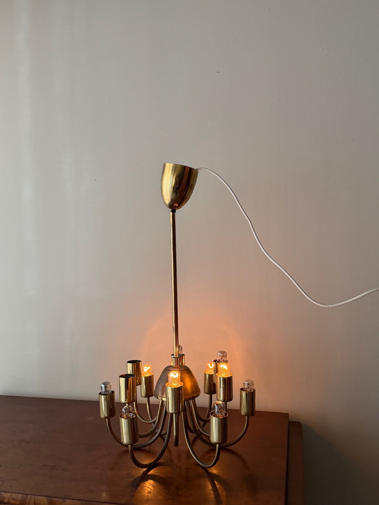 Hans Agne Jakobsson brass chandelier