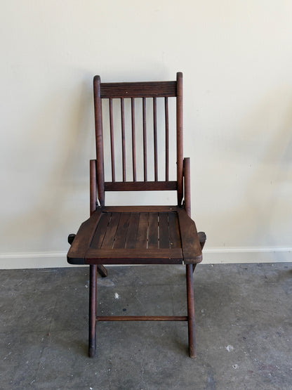 Stained pine folding chair