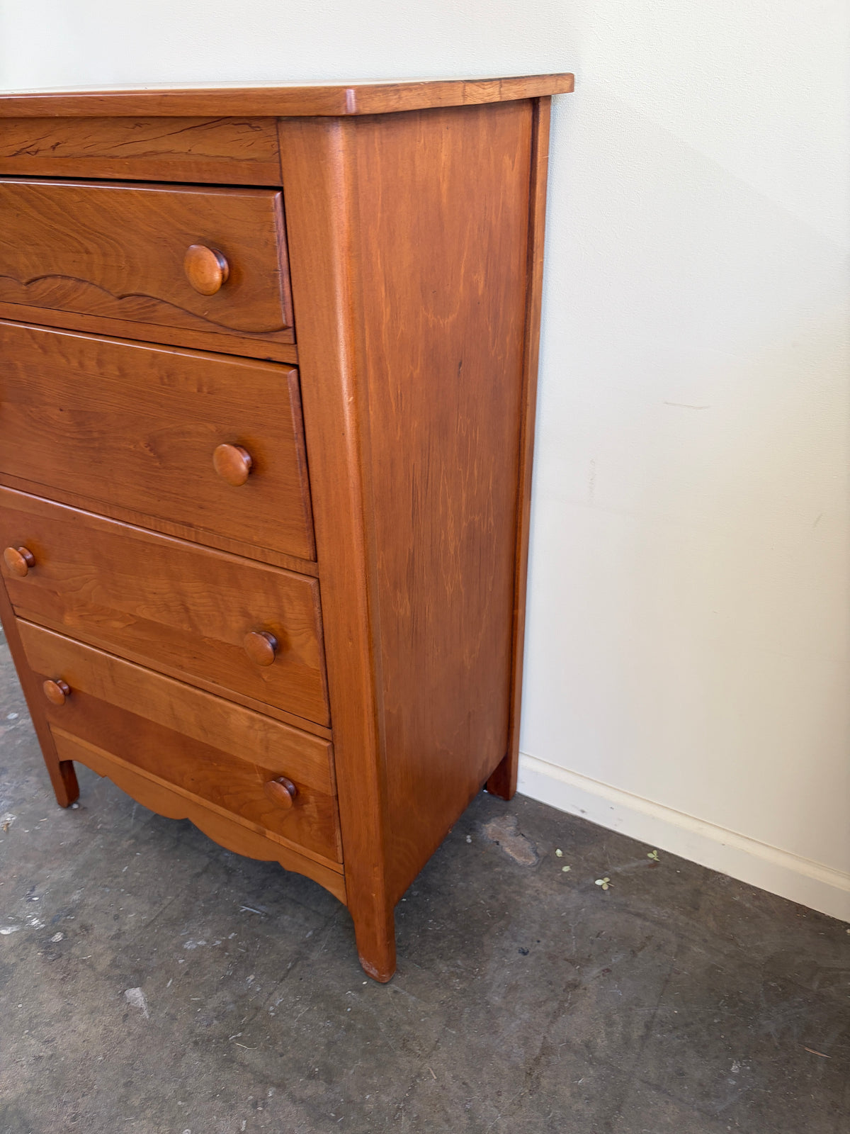 Maple four drawer dresser