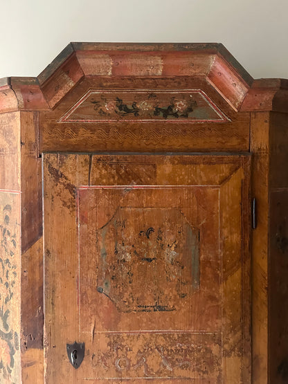 Folk painted cabinet