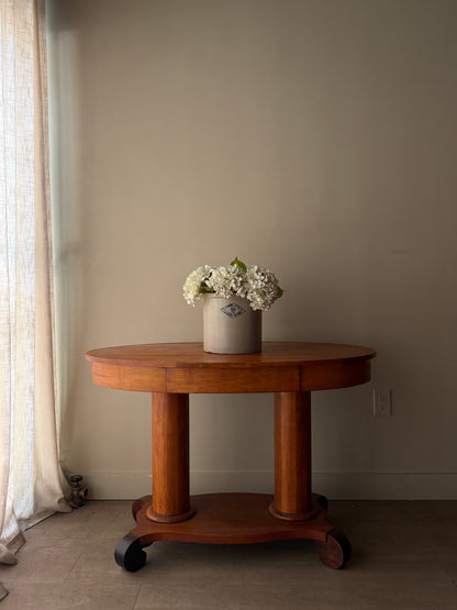 Empire double pedestal library table