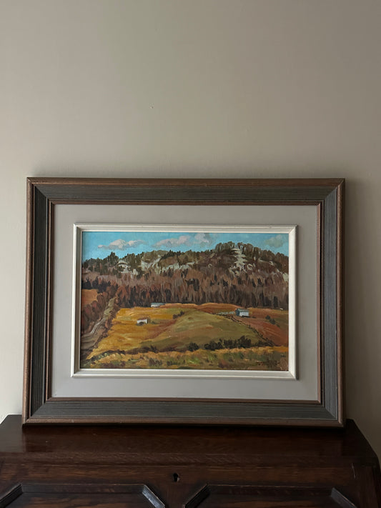 Nikos Tzanoff, "Bromont" Oil on Canvas 1983